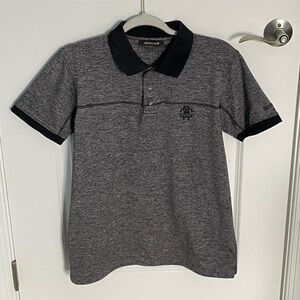 Roberto Cavalli Men's Gray Embroidered Polo Shirt Size Medium 54041